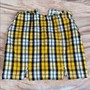 Hollister Plaid ultra high rise skirt